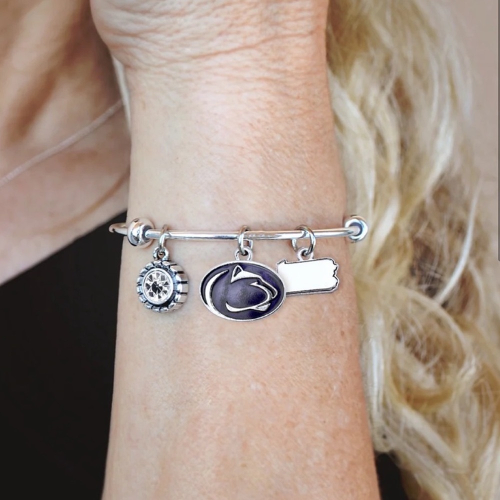 Penn State Nittany Lions Silver Charm Bracelet
